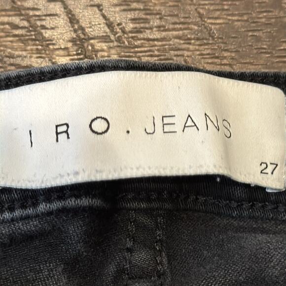IRO Jeans Distressed Fitte Super Skinny Jeans Black Wash Size 27 - Picture 6 of 7